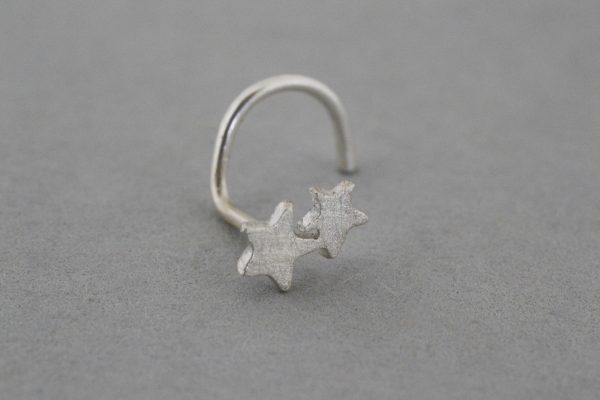 Silver nose stud