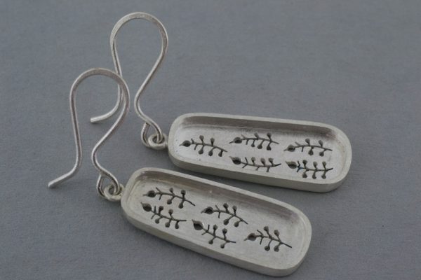 Silver foxgloves earrings