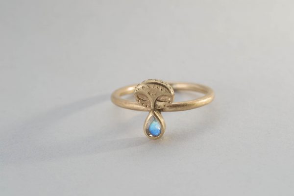 Front view of owlface ring