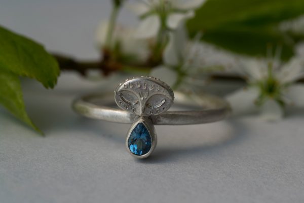 Silver ring and blackthorn